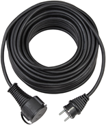 BRENNENSTUHL Gumový kabel 10m s vidlicí a volnou zásuvkou 16A - IP44